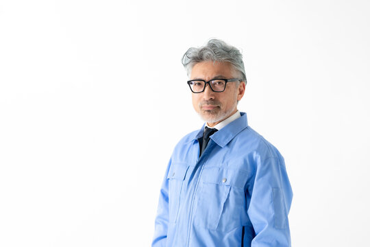 作業着を着た男性