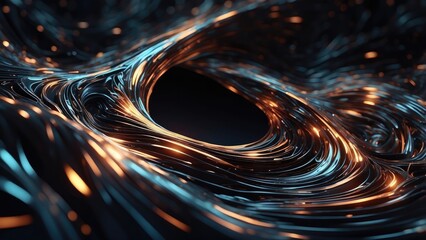 Abstract digital art depicting a funnel-shaped vortex