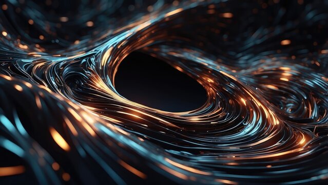 Abstract digital art depicting a funnel-shaped vortex