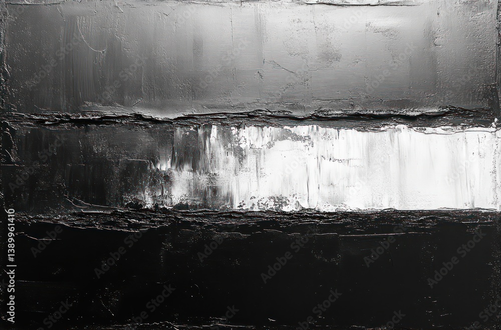 Poster monochrome abstract lines textured fabric background in black and white with horizontal weave