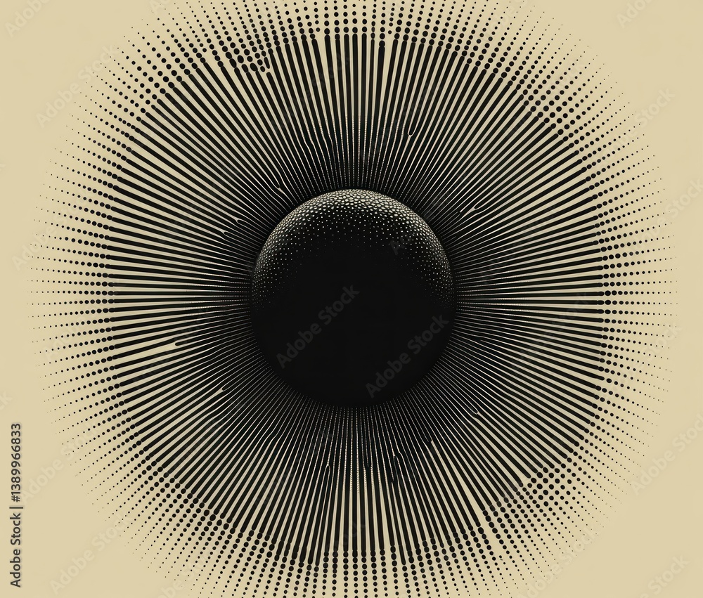 Poster geometric optical illusions with minimalist design aesthetics and symmetrical patterns