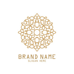 Luxury Decoration mandala pattern icon vector illustration template design