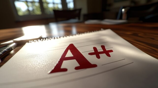 Excellent grade on exam