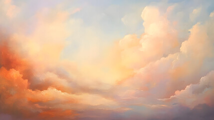 with warm sunset hues blending into a peaceful sky 
