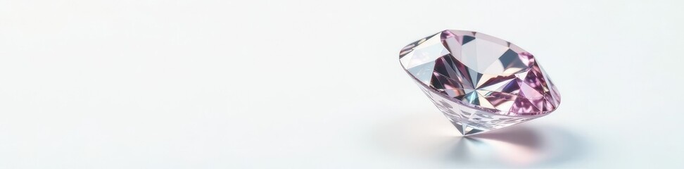 High contrast perfect diamond against a stark white backdrop, gemstone, pure