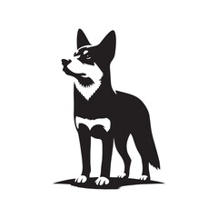 Dingo Silhouette - Minimalist Dingo Vector - Illustration of Dingo. Dingo Animal Design.