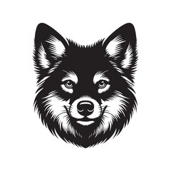 Dingo Silhouette - Minimalist Dingo Vector - Illustration of Dingo. Dingo Animal Design.