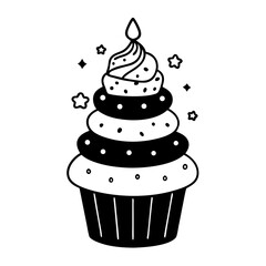 cupcake vector illustration