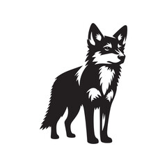 Dingo Silhouette - Minimalist Dingo Vector - Illustration of Dingo. Dingo Animal Design.