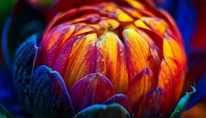 close up of colorful flower