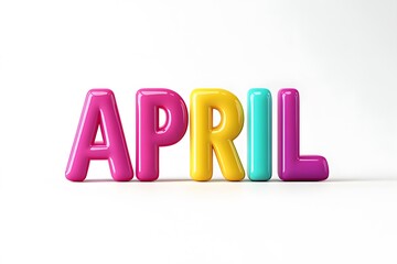 Kawaii April Icons Set Flowers, Rain, Boots