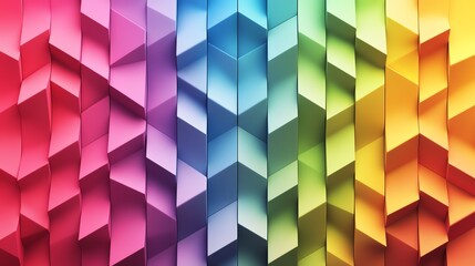 Obraz premium Vibrant gradient cubes arranged in an abstract 3D pattern, dynamic and modern