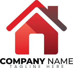 Abstract House Vector Logo for Real Estate, Construction, or Home Services