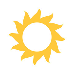 Vibrant yellow sun natural element