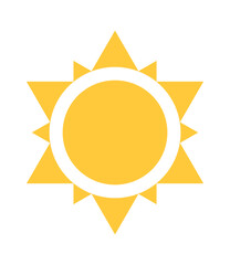 Yellow sun geometrical shape design