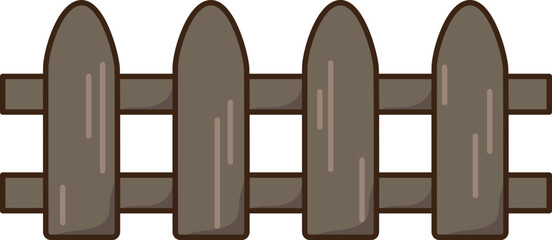 an illustration of a fence painting 울타리 그림 일러스트 