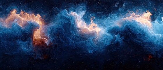 Abstract swirling nebulae