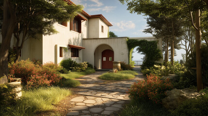 Obraz premium Unlock charm with a Villa Gateway seeded design that harmoniously blends classic and contemporary appeal