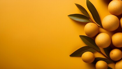Flat Lay Top View of Bright Ripe Fragrant Yellowish Longan Fruit as Background