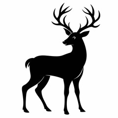 Stylized Deer Silhouette Vector File
