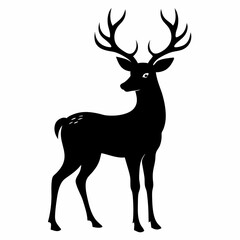 Stylized Deer Silhouette Vector File