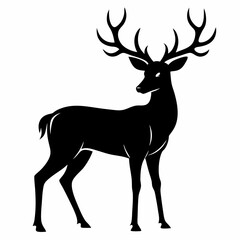 Fototapeta premium Stylized Deer Silhouette Vector File
