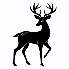 Obraz premium Stylized Deer Silhouette Vector File