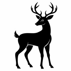 Stylized Deer Silhouette Vector File