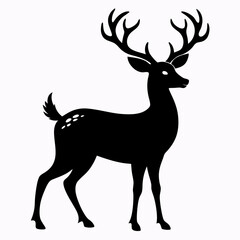 Stylized Deer Silhouette Vector File