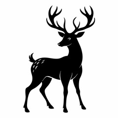 Stylized Deer Silhouette Vector File