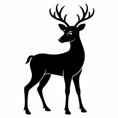 Stylized Deer Silhouette Vector File