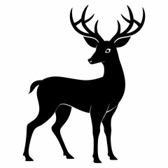 Stylized Deer Silhouette Vector File