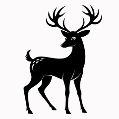Stylized Deer Silhouette Vector File