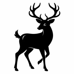 Stylized Deer Silhouette Vector File