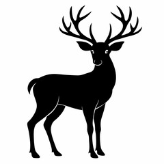 Stylized Deer Silhouette Vector File