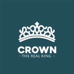 crown luxury and simple icon vector illustration template design