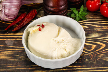 Italian soft young cheese burrata