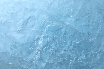 Texture of clear ice as background, closeup