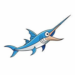 blue shark vector illustration