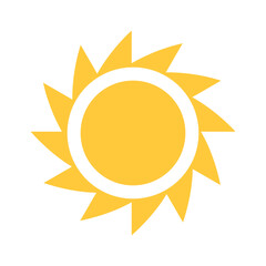 Yellow sun summer symbolic design
