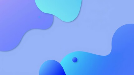 Abstract Blue and Purple Fluid Shapes Background Design