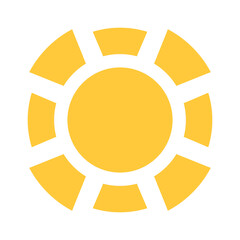 Yellow sun geometric design element