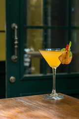 Interesting cool drinks in glasses