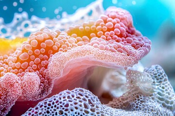 Close-up view of vibrant coral formations in an aquarium