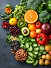 Vibrant array of fresh fruits and vegetables (2)