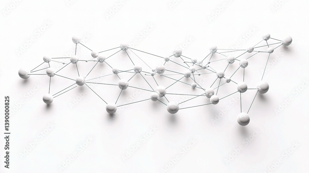 Poster design of interconnected nodes representing expansion and connection