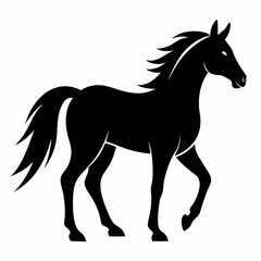 Wild Horse Silhouette Illustration