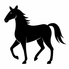 Wild Horse Silhouette Illustration