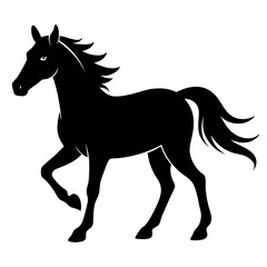 Wild Horse Silhouette Illustration