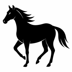 Wild Horse Silhouette Illustration